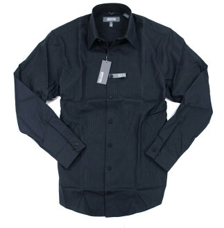 美國百分百【全新真品】Kenneth Cole KC 型男 上班族 條紋 長袖襯衫 slim fit 質感 黑色 上衣