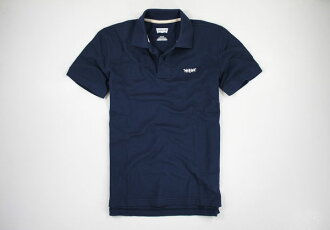 美國百分百【全新正品】levis 潮男 素面 深藍 短袖 網眼 polo衫 雙頭馬車 獨家優惠 美國寄件