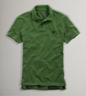 美國百分百【全新真品】American Eagle AE AEO 綠色 網眼 短袖 Polo衫 美國 老鷹 純棉 S號