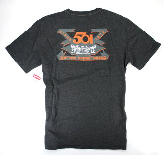 美國百分百【全新真品】LEVIS 男款 T恤 T-shirt 短袖 501 1873復古風 鐵灰 美國寄件