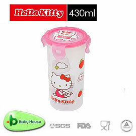 [ Baby House ] HELLO KITTY PP 保鮮盒 430ML/圓型【愛兒房生活館】