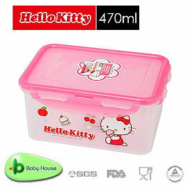 [ Baby House ] HELLO KITTY PP 保鮮盒 470ML【愛兒房生活館】