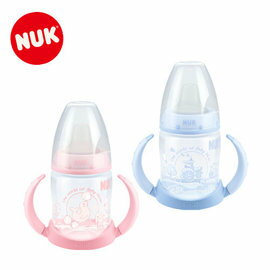 『121婦嬰用品館』NUK Rose & Blue 150ml 寬口徑兩用學飲杯(附矽膠軟嘴) - 粉