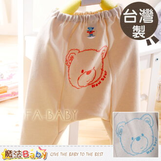 【魔法Baby】台灣製厚款有機棉新生兒長褲(藍.紅圖不挑,隨機出貨)~男女童裝~g3253