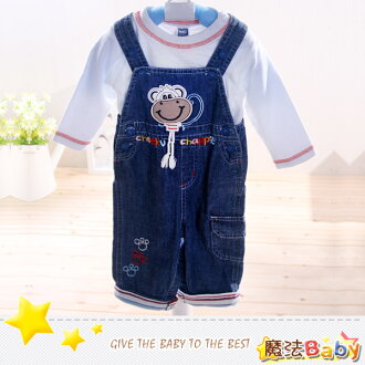 魔法Baby~歐洲熱銷寶寶吊帶褲套裝~套裝~男女童裝~時尚設計童裝~k04529