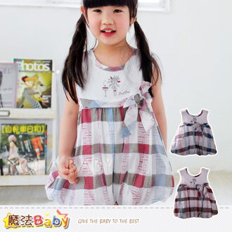 魔法Baby~百貨專櫃正品寶兒公主雙肩開扣背心洋裝/連身裙(瑰紅.藍)~LOU&DIER品牌~女童裝~k27068-