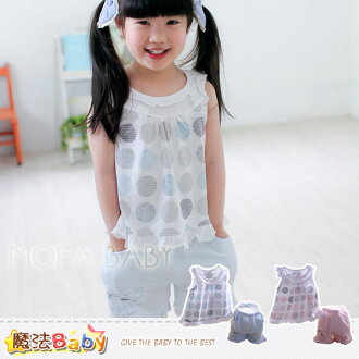 魔法Baby~百貨專櫃正品~花童戲蝶花邊背心套裝(藍.粉)~LOU&DIER品牌系列~女童裝~k27129