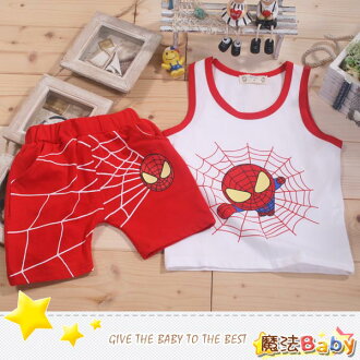 男童夏季清涼背心套裝 魔法Baby~k41507