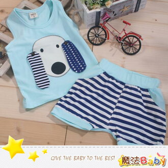 童裝 夏日清爽背心套裝 魔法Baby~k41521