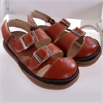 魔法Baby KUKI 酷奇全雙真皮潮童鞋(棕)s4716