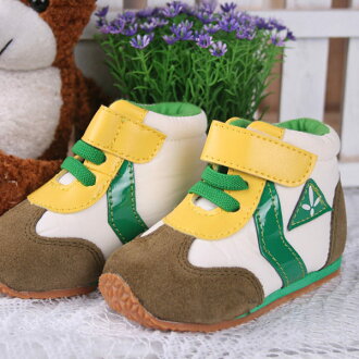 ★ 魔法Baby ★【KUKI 酷奇超質感運動寶寶鞋/高筒鞋☆男童鞋☆s1845】時尚設計童鞋(黃綠)