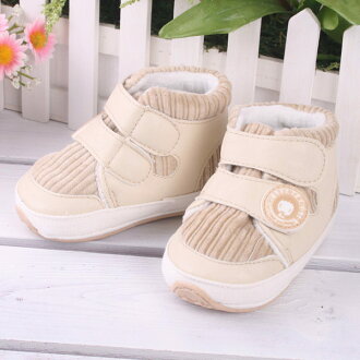 魔法Baby 【KUKI 酷奇舒適棉布學步鞋/寶寶鞋/高筒鞋男童鞋s2026】(米)