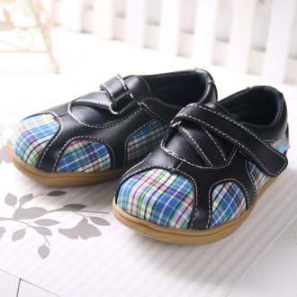 ★ 魔法Baby ★KUKI 酷奇時尚格紋柔舒休閒鞋☆男童鞋☆s3436