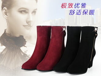 秋冬2015韓式한국의流行貴族反摺絨毛短靴十天預購+現貨