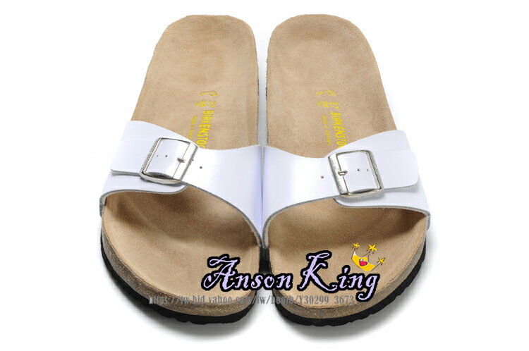 [Anson King]Outlet正品代購 birkenstock Madrid系列 男女款 懶人涼拖鞋 白色