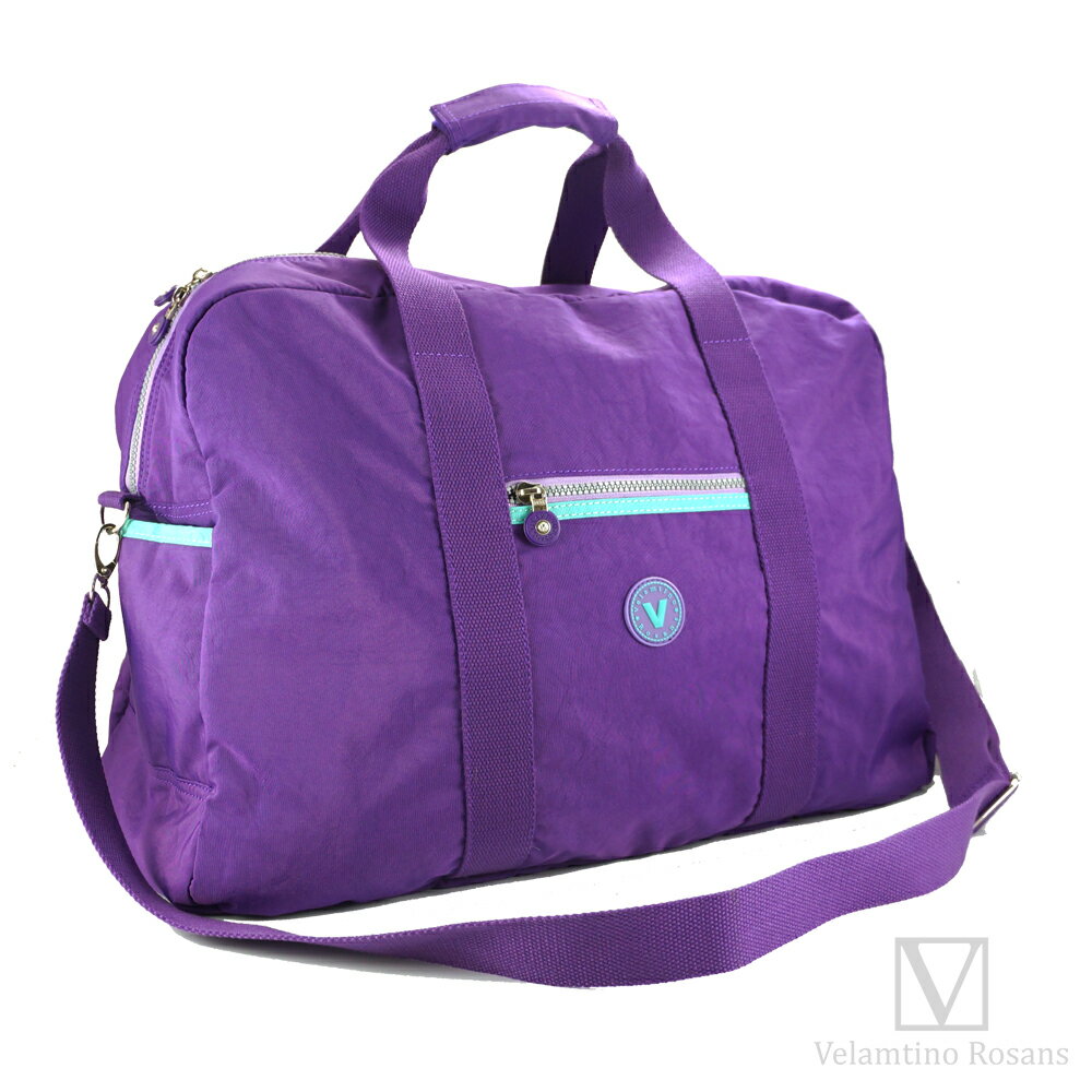 Velamtino配色輕量防水系-超大容量萬用旅行袋/運動健身袋(亮紫)