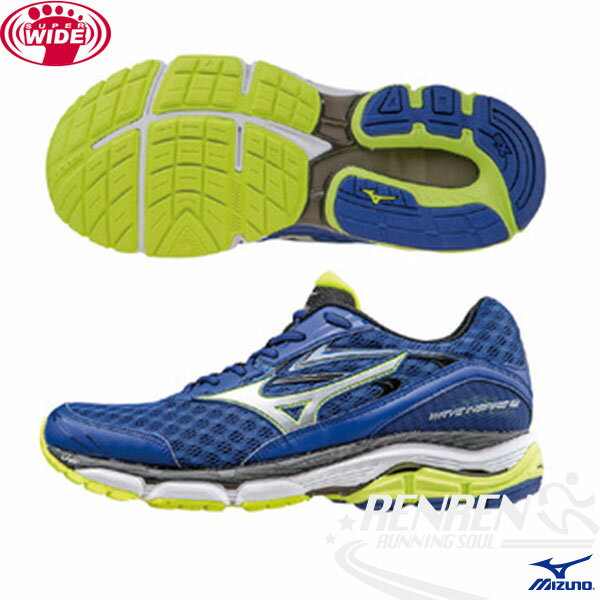 MIZUNO 美津濃 WAVE INSPIRE 12 SW 男慢跑鞋(藍*銀) 暢銷支撐型鞋款