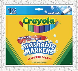 Crayola 58-7812易清洗彩色筆12色(粗頭)