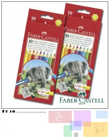Faber-Castell 10色大六角粗芯彩色鉛筆6.0mm (單盒)