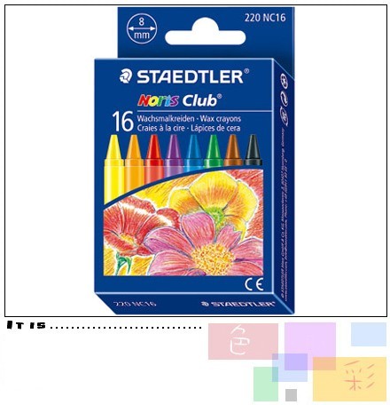STAEDTLER 快樂學園MS220NC16 無毒安全防水油腊筆 16色