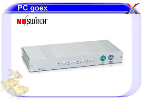 五角4埠PS2 電子式電腦切換器/桌上型/NUSWITCH QL-140