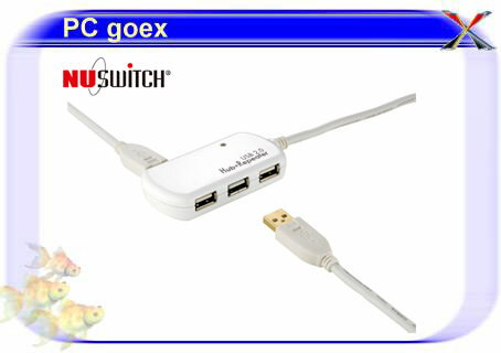 USB 延長線內含4埠USB HUB(12米)，透過串接最遠可達60米，五角NUSWITCH_LAN-0202-H