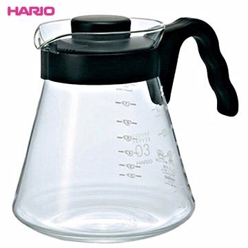 【HARIO】VCS-03B 可微波耐熱咖啡壺 1000ml 咖啡壺 茶壺 玻璃壺 熱水壺 刻度 波型把手 可搭配濾杯