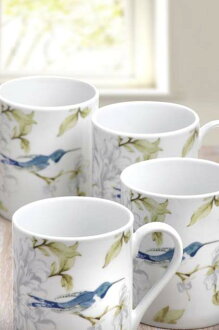 Royal Worcester 英國進口 馬克杯4入組 - 鳥語花香
