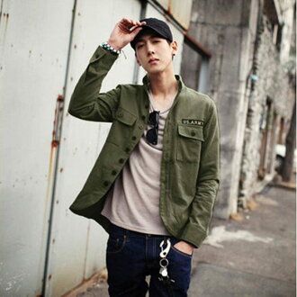 Mao 秋冬新款秋冬必備短款修身水洗立領夾克