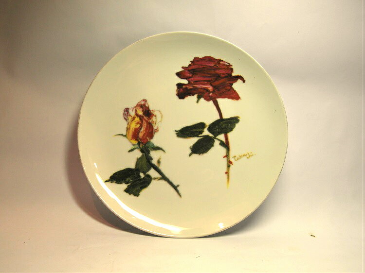 玫瑰手繪瓷盤 - 美人網