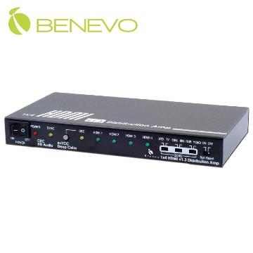 BENEVO UltraVideo專業型4埠HDMI分配器，支援CEC與EDID設定 ( BHS104CEC )