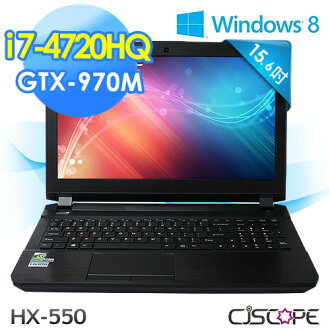 CJS HX-550 筆記型電腦 15.6/FHD/GTX970M 3G GDDR5 / I7-4720MQ / 16G / 120GB M.2 SSD / 無光碟 / WIN 8.1