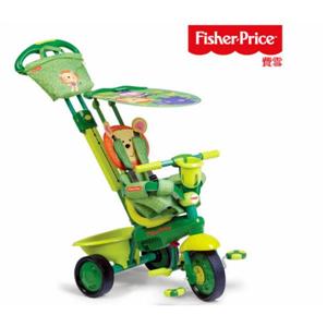 「Fisher-Price費雪」摩登嬰幼3合1三輪車(潮流獅/靚乳牛 兩色)