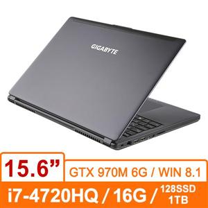 技嘉 GIGABYTE P35WV3-BR46S0F3B30 (黑) 筆記型電腦 i7-4720HQ/DDR3L 16GB/128Gm-SSD+1T/GTX 970M D5 6G/DVD/W8.1