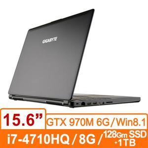 技嘉GIGABYTE P35WV3-BSMF3A30 (黑) 筆記型電腦 Core i7-4710HQ/ FHD 廣視角防反光/GTX 970M D5 6G/背光鍵盤 /DDR3L 8GB/128G m-SSD +1TB 7200rpm/DVD/ WIN 8.1 **雙碟**