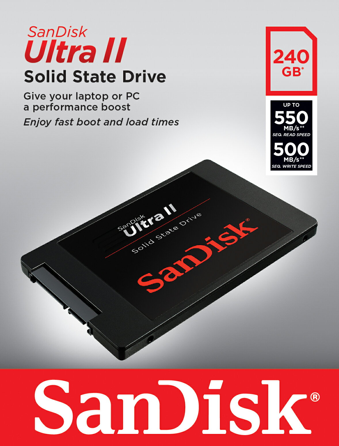 SANDISK SDSSDHII-240G-G25 (附增厚貼)  固態硬碟  