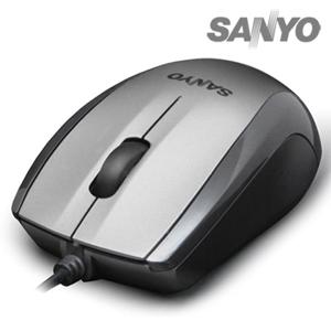 三洋SANYO環保USB光學滑鼠 SYMS-M8(鐵灰/黑/白 三色)  