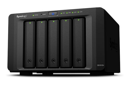 Synology Synology Atom四核2.4 CPU/2GB/5Bay/USBx4/eSATAx2/4LAN 網路儲存NAS伺服器 DS1515-PLUS