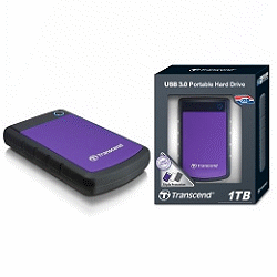 創見 USB 3.0 ,2.5吋1TB,軍規防震(3層抗震系統) 行動硬碟 TS1TSJ25H3P