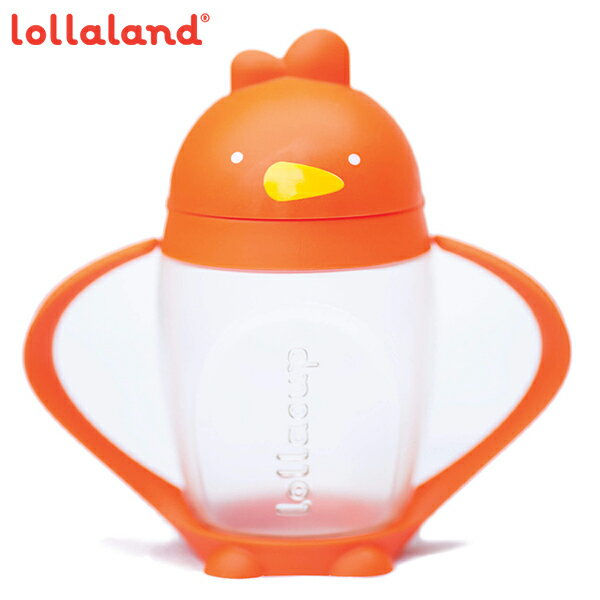【lollacup】美國 可愛造型小雞杯 - 寳寳吸管學習杯/ 歐倫雞 / 橘色 6.25x3.25x6.25cm