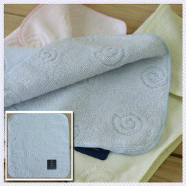 【esoxshop】*螺旋花紋浮雕方巾_共3色(24*24cm)*夏日必備《小方巾/手帕/童巾》