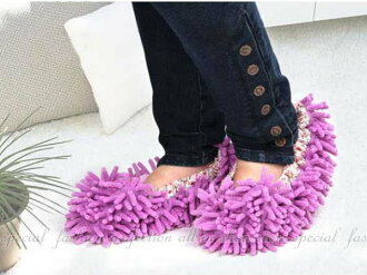 ◎123便利屋◎【DX380】擦地拖鞋(單個) 懶人拖鞋 雪尼爾室內拖鞋 靜電擦地布 可當拖把頭