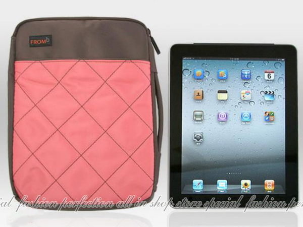 法蒂希手提式蘋果ipad 2筆電包7-10吋平板電腦菱格手提收納包電腦包【DR398】◎123便利屋◎  