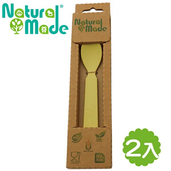 【Natural Made】 環保玉米餐具 - 湯匙-2入組 14x3x2cm