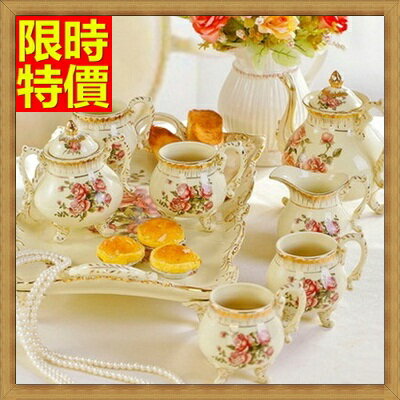 下午茶茶具 含茶壺+咖啡杯組合-4人高檔英式骨瓷茶具4色69g15【獨家進口】【米蘭精品】