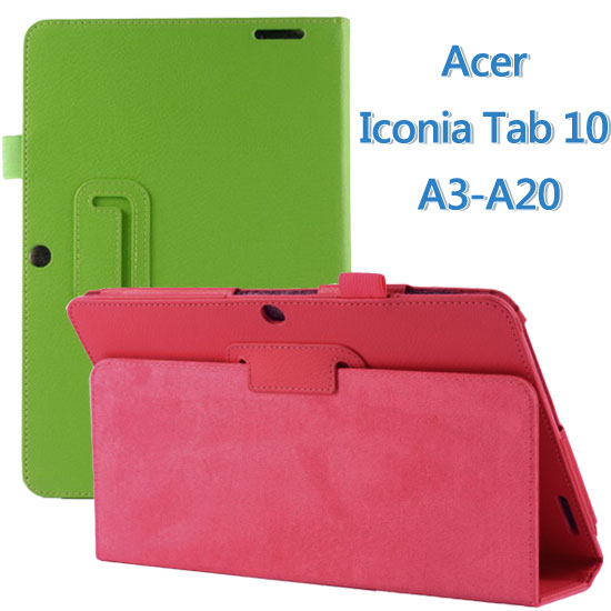 【斜立、帶筆插】宏碁 Acer Iconia Tab 10 A3-A20 /A3-A20FHD 荔枝紋平板皮套/書本式側掀保護套/側翻立架展示