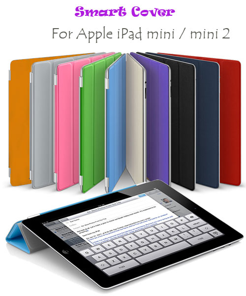【Smart Cover】Apple iPad mini/mini 2 Retina/mini 3 專用 保護蓋/前蓋/上蓋/保護套/智能休眠喚醒-贈保護背殼  