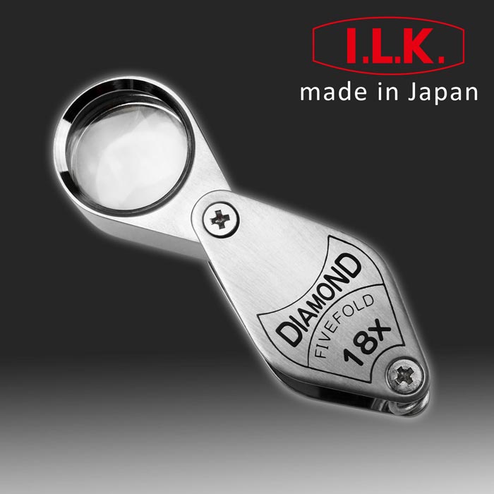 【日本 I.L.K.】Diamond 18x/17mm 日本製五片式消色差珠寶放大鏡 #7011
