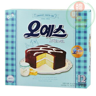 【韓購網】韓國海太黑森林蛋糕324g(乳酪優格口味)12入巧克力乳酪優格夾心蛋糕HAITAI餅乾蛋糕零食