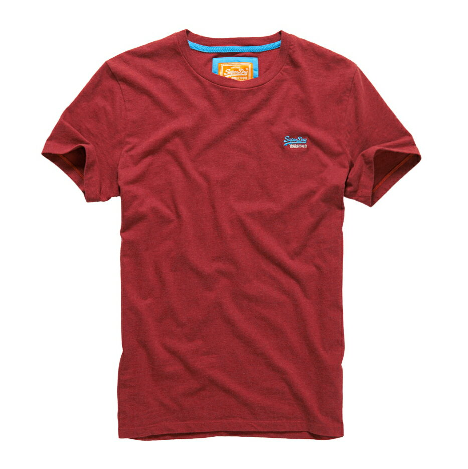 美國百分百【Superdry】極度乾燥 T恤 上衣 T-shirt 短袖 短T 經典 豬肝紅 logo 素面 S M L XL XXL號 F235